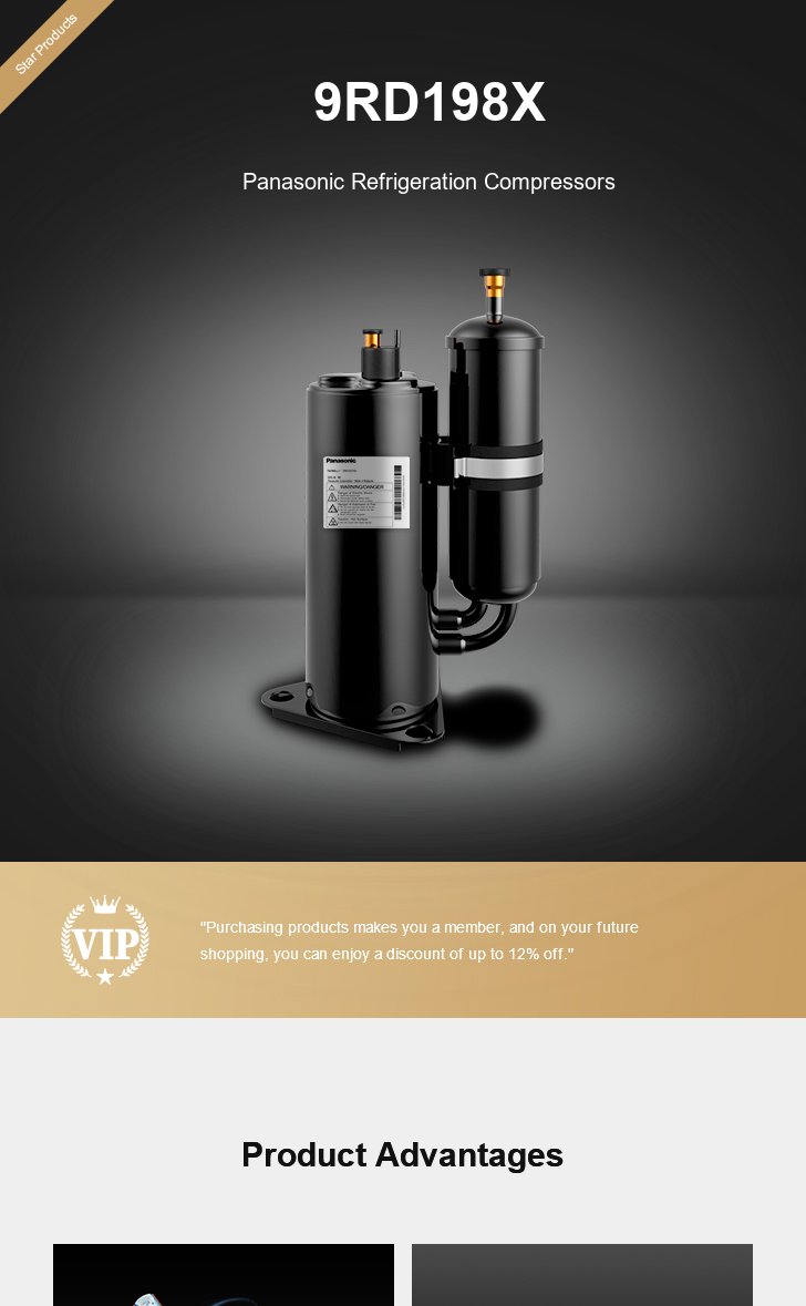 Panasonic Compressor 9RD198X, technical parameters pdf, structure diagram
